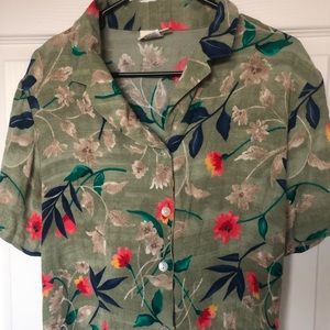 Vintage Floral Blouse